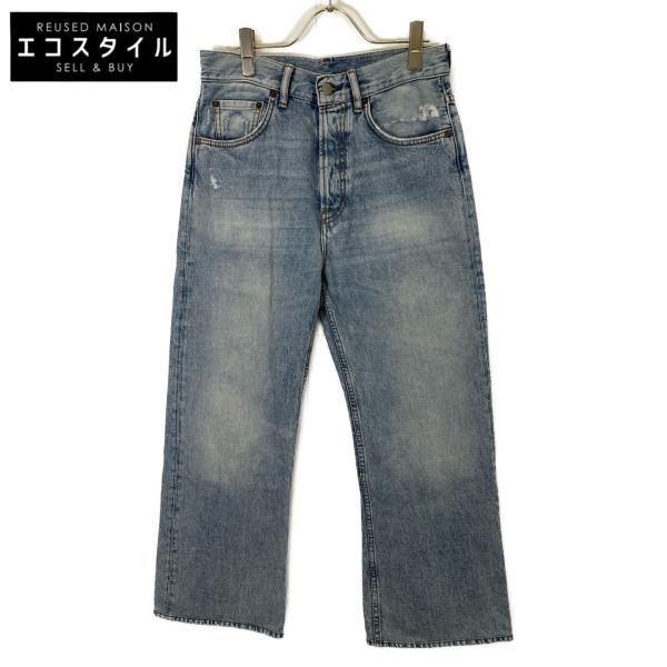 【ACNE STUDIOS】メンズ ペイント ライトブルー デニムパンツ Acne Studios - スーパーバギーフィットジーンズ - 2023M