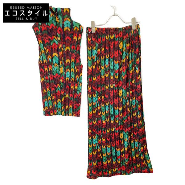 PLEATS PLEASE 転写プリーツノースリーブブラウス PLEATS PLEASE 転写プリーツノースリーブブラウス｜Yahoo!フリマ