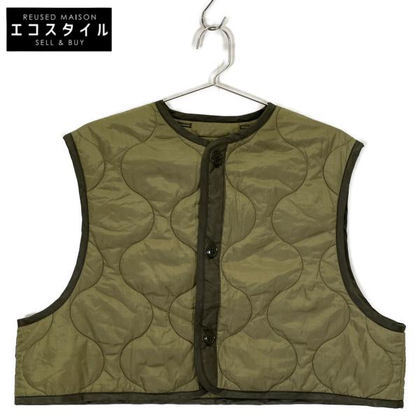HYKE ハイク 17362 カーキ QUIL TED CROPPED VEST OSFA ベスト
