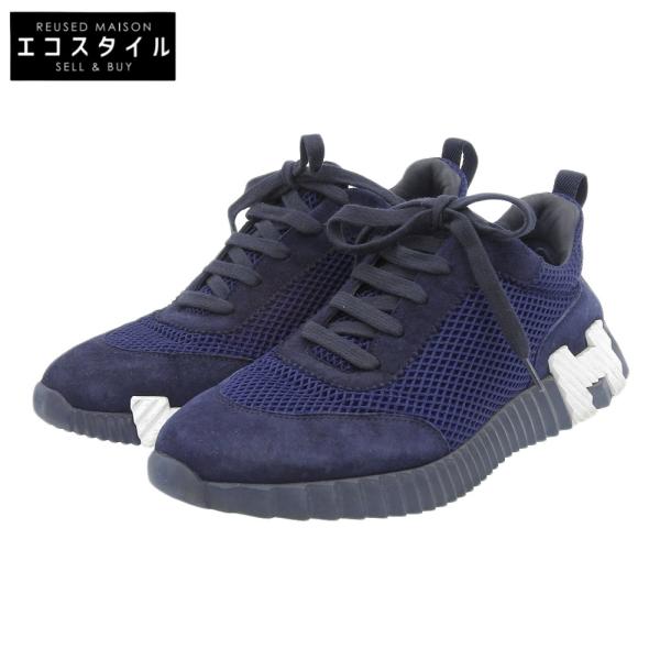 HERMES エルメス スエード×メッシュ バウンシング スニーカー シューズ