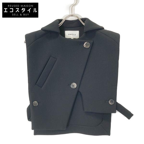 ENFOLD エンフォルド 23SS ブラック ポリエステル WIDE BOX VEST