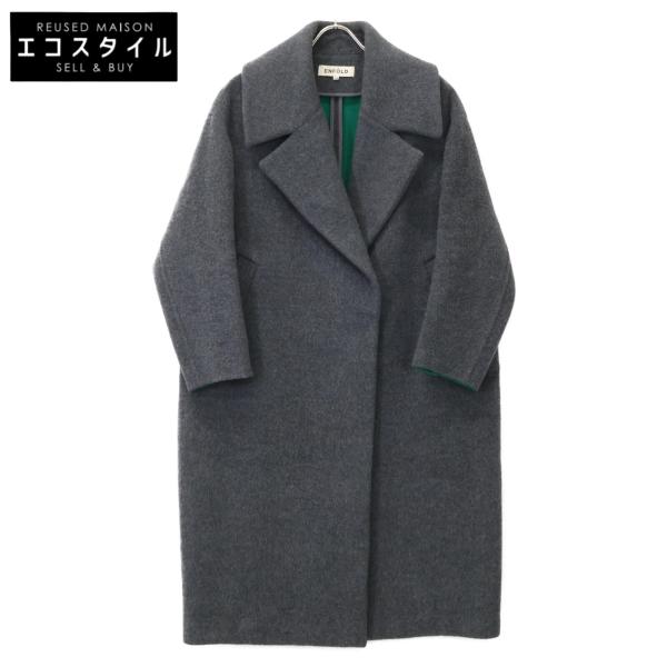 美品！ENFOLD コート 38 エンフォルド グレー 中古・古着通販】ENFOLD (エンフォルド) ウールコート グレー サイズ
