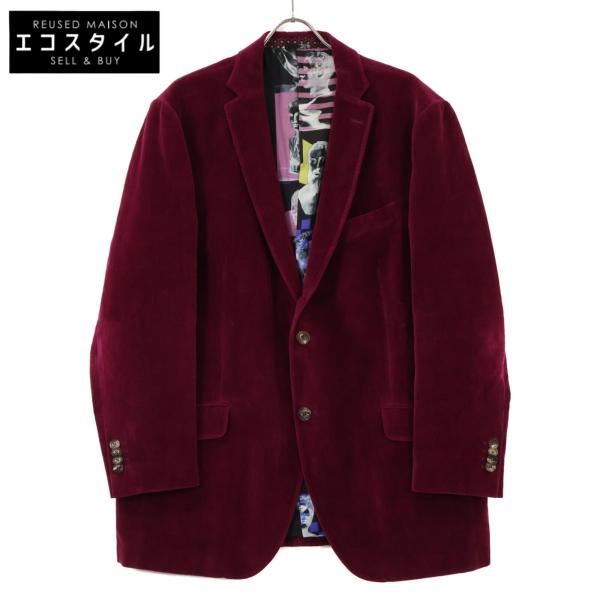 ETRO（エトロ） ボルドー ベルベット 裏地石膏像画 2Bテーラード