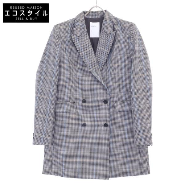 美品/ NOBLE ノーブル 22-010-240-6040-1-0 グレンチェック ピークド