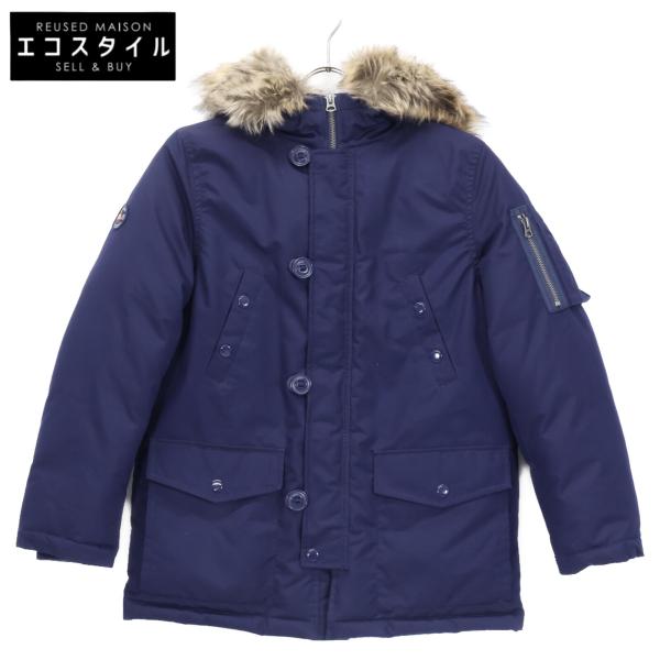 POLO RALPH LAUREN ポロ ラルフローレン ネイビー ファー付きダウン 