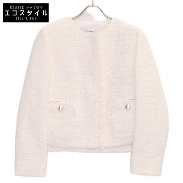 ADORE - アドーア 531-3150001 ファンシーツィード ノーカラー 38 ADORE（アドーア） 531-3150001 ファンシーツィード ノーカラー