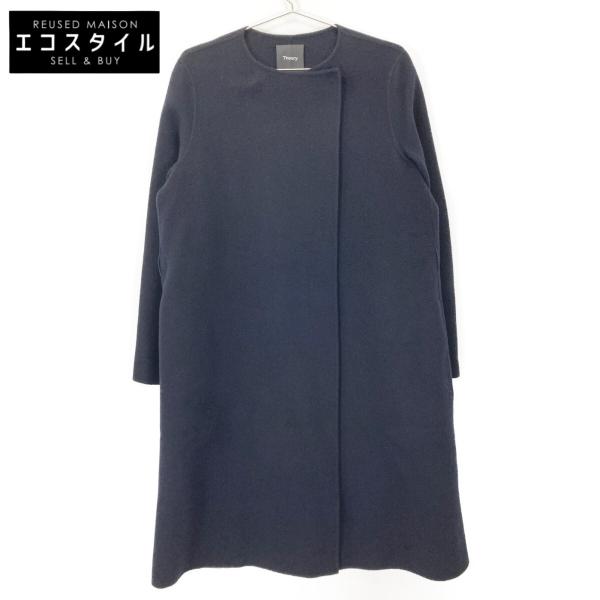 theory（セオリー） 01-9309604 ネイビー カシミヤ混 ダブルフェイス