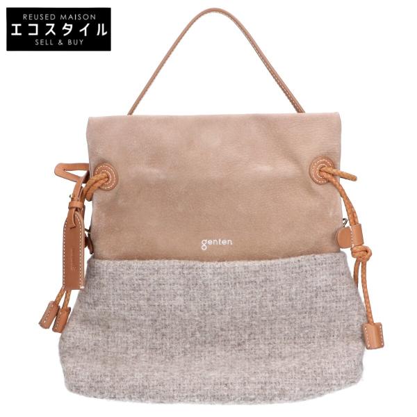 genten 美品/ ゲンテン Bundle バンドル スエード/ウール切替 2WAY  