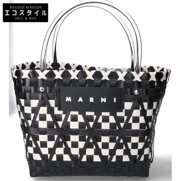 【新品未使用品】MARNIマーケット ステンシルバッグ ブラック MARNI 美品 マルニ Marni Market マルニマーケット ステンシル