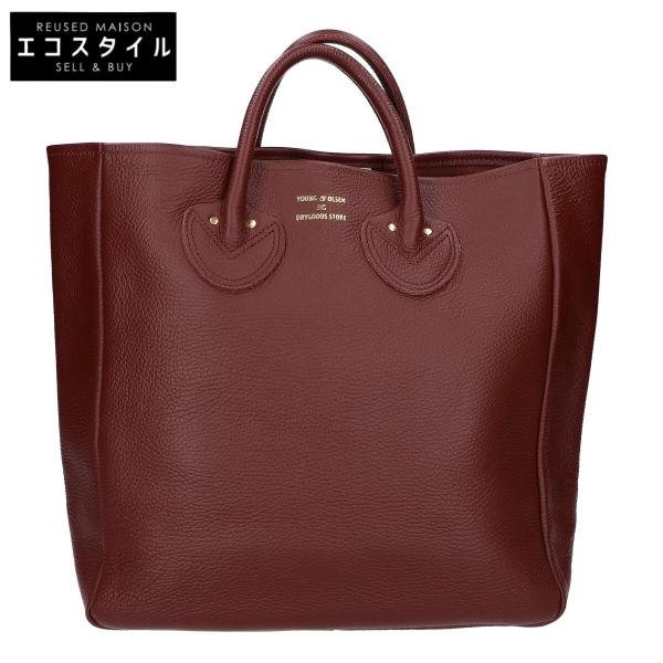 【美品】 YOUNG&OLSEN トートバッグ ブラウン キャメル 美品/イニシャルカスタム YOUNG ＆ OLSEN ヤングアンドオルセン