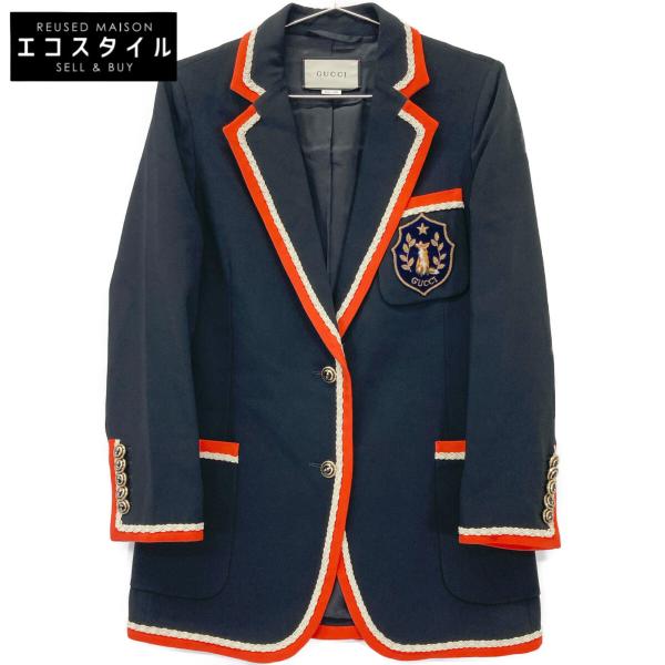 GUCCI 黒 ボタン付きジャケット GUCCI 黒 ボタン付きジャケット GUCCI 黒 ボタン付きジャケット グッチ