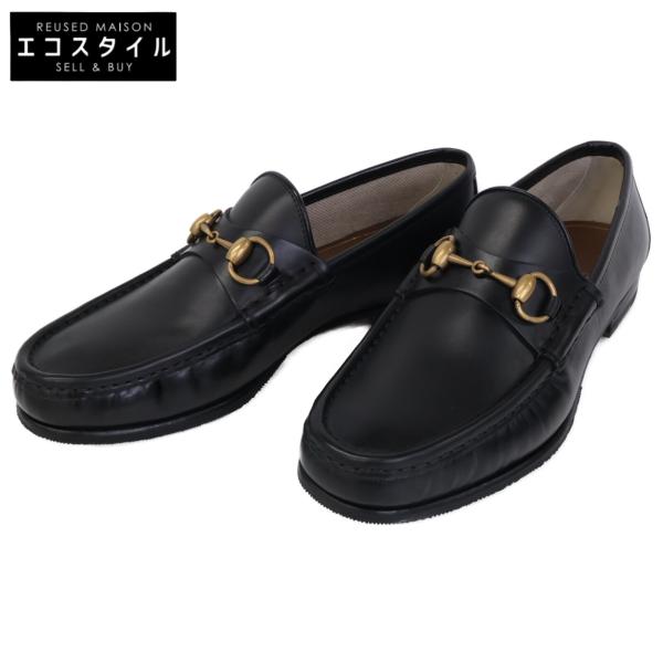 グッチ 6 1/2 23.5 レザー ローファー ホースビット ブラック GUCCI / グッチ 1921コレクション ホースビットローファー