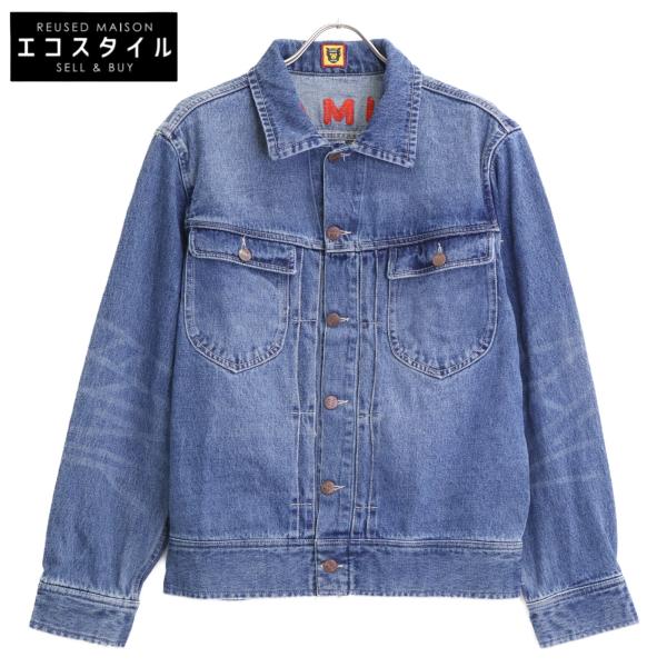 本日価格 HUMAN MADE ヒューマンメイド デニムジャケット シロクマ刺繍 HUMAN MADE ヒューマンメイド バックデザイン シロクマ/ロゴ刺繍