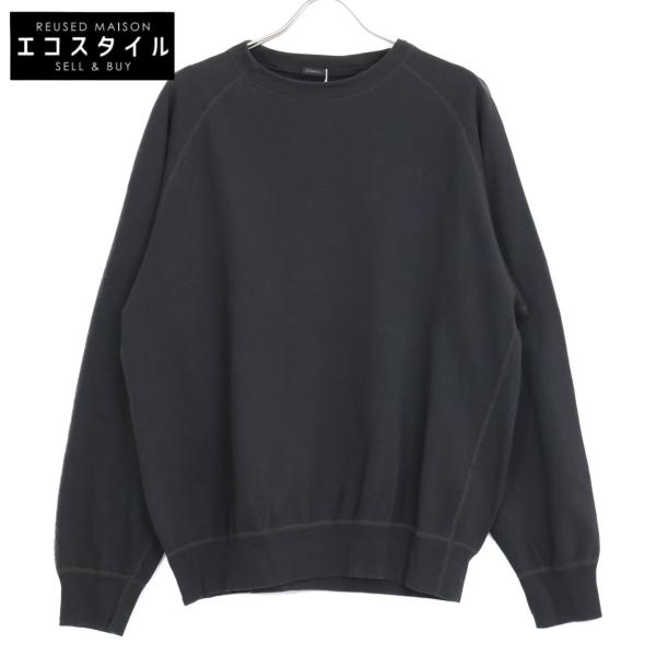 COMOLI - 製品染 裏毛 クルーネック インクブラック サイズ4 COMOLI コモリ 製品染 裏毛 クルーネック 4 インクブラック 24SS