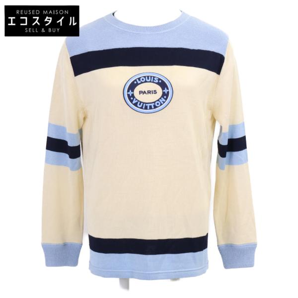 LOUIS VUITTON ルイヴィトン  【国内正規/24SS】RW242WW LAG FRKL08 /1AFPN7 Basketball Knit Pullover フロントロゴワッペン クルーネック ニットセーター/ S 国内正規/24SS LOUIS VUITTON ルイヴィトン RW242WW LAG FRKL08
