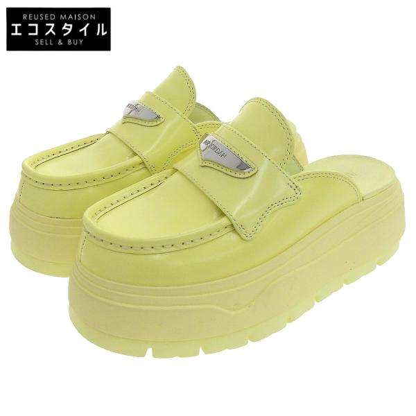 NIKE 美品 ナイキ AIR JORDAN レザー シルバー金具 厚底ミュール  