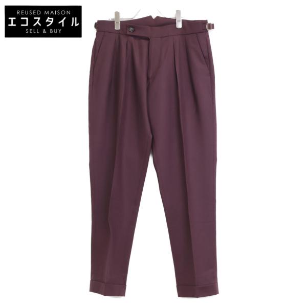 BERWICH ベルウィッチ ボトムス 46 ワインレッド メンズ BERWICH ベルウィッチ VB8996 レッド SCOTCH 2プリーツ アジャスター