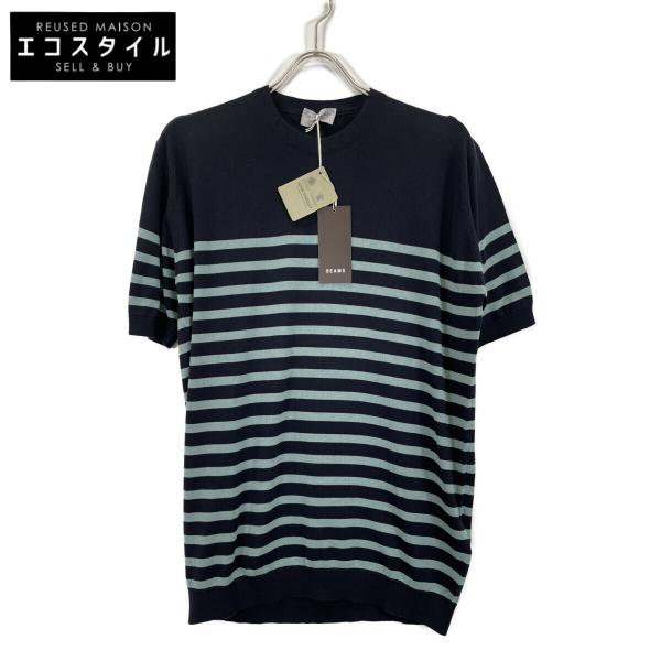 JOHN SMEDLEY ジョンスメドレー BEAMS別注 HAYES NV×GR 30G コットン