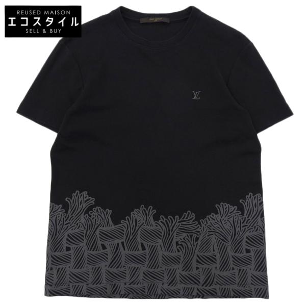 LOUIS VUITTON ルイヴィトン クリストファーネメス コットン デザインプリント ショートスリーブカットソー XS RM152M H8Y 19WCMS 15AW XS LOUIS VUITTON ルイヴィトン ×クリストファーネメス コットン デザイン