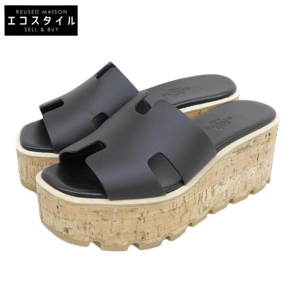 美品 HERMES エルメス エズ30 H コルク ウェッジソール サンダル