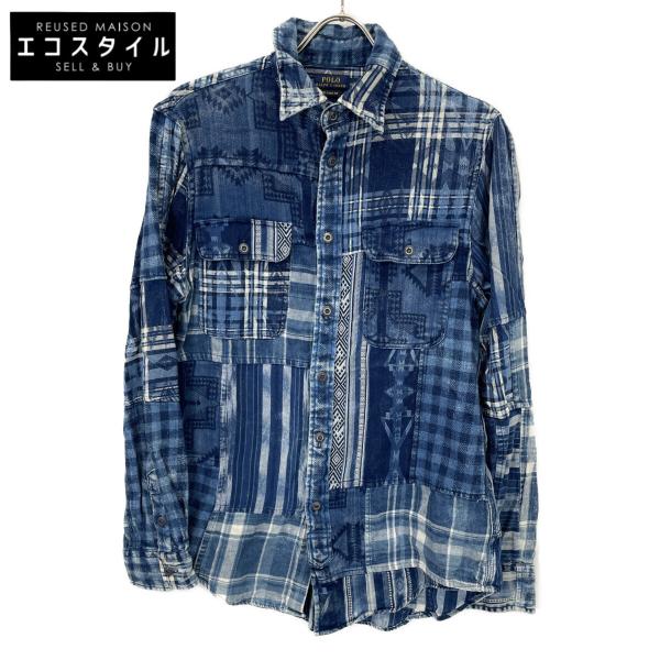 ☆現行☆ポロラルフローレン インディゴブルー　ネイティブ柄 デニムシャツ Catch the Wave！ ［ポロ ラルフ ローレン／ ブルーのクレイジー
