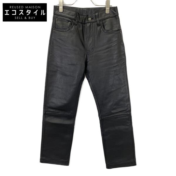 Levi's（リーバイス） LEVI'S 99年製 ブラック レザー バイカーパンツ