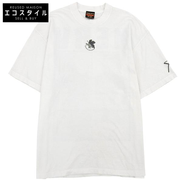 EVANGELION:95 エヴァンゲリオン95 美品 EVA0020 特務機関NERV ヴィンテージ加工 コットン グラフィックTシャツ トップス メンズ 白 L L EVANGELION：95 美品 エヴァンゲリオン95 EVA0020 特務機関NERV