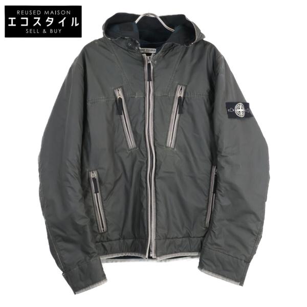 【希少】ストーンアイランド　ライナー付き　フードブルゾン　カーキ　ワッペン 希少】ストーンアイランド ライナー付き フードブルゾン カーキ ワッペン