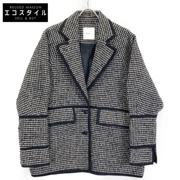 CLANE クラネ ブラック MIX HOUNDSTOOTH LINE JACKET ジャケット 2