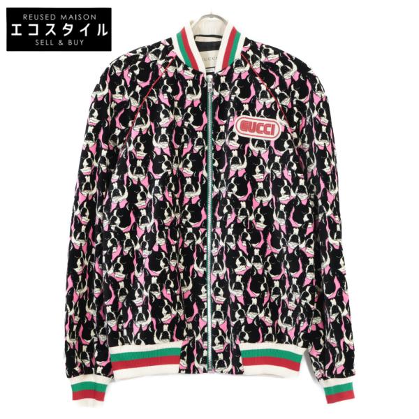 GUCCI（グッチ） 523673 18年 ピンク×マルチカラー ベルベット