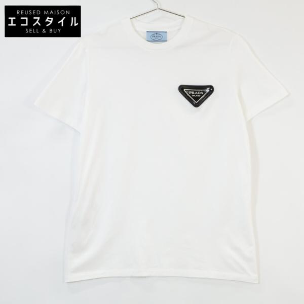PRADA（プラダ） 35838 20年 ホワイト ラバートライアングルロゴ T