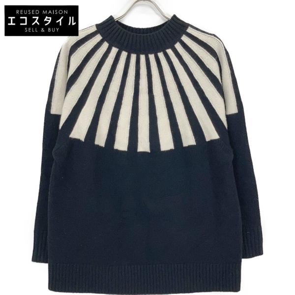 ADORE（アドーア） 531-3270125 23年製 ブラック ジオメトリックニット