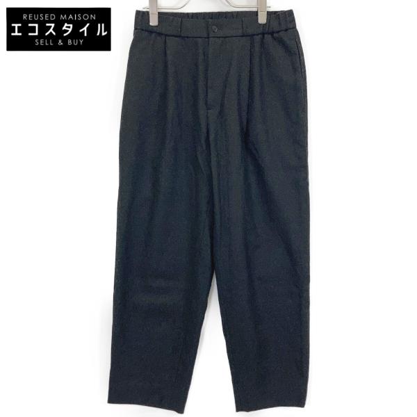 ATON エイトン チャコール ウール サキソニー テーパード イージー