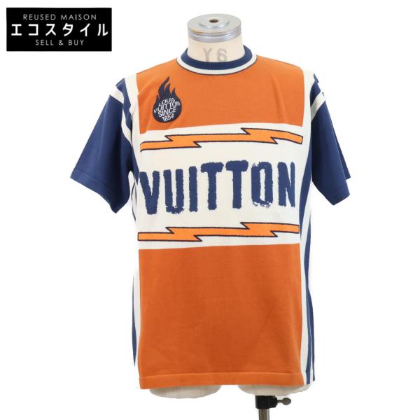 LOUIS VUITTON ルイヴィトン 【美品/国内正規/24年製】RM241M DFV HQN21W ロゴ入り 半袖ニット カットソー/ XS LOUIS VUITTON（ルイ・ヴィトン） 美品/国内正規/24年製 RM241M DFV