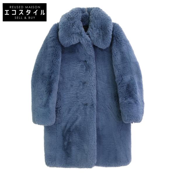 MARC JACOBS マーク ジェイコブス 18年製 ブルー Plush Faux Fur Coat