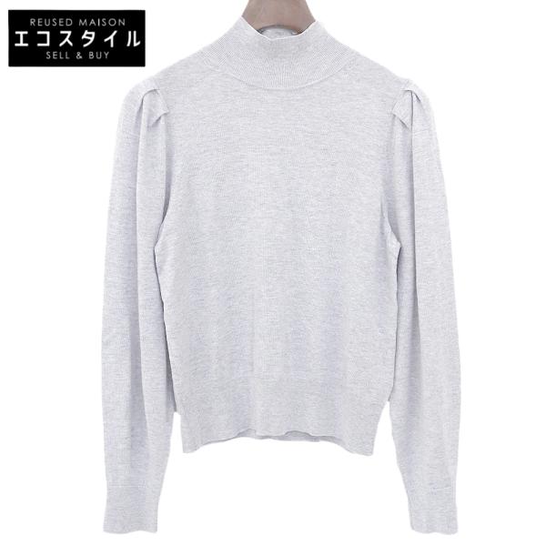 theory luxe セオリーリュクス  美品 ウール モックネック ロングスリーブ ニットソー トップス レディース グレー 32 24AW 03-4301718 32 美品 Theory luxe セオリーリュクス ウール モックネック ロング