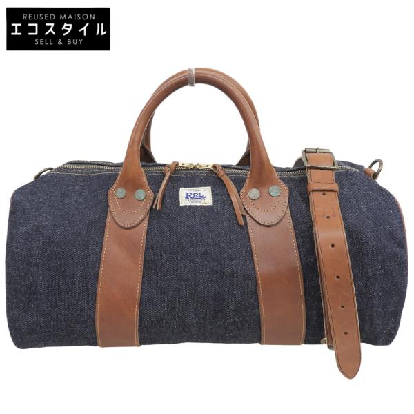 美品 RRL ダブルアールエル 本藍染め USED加工リベット レザートリム