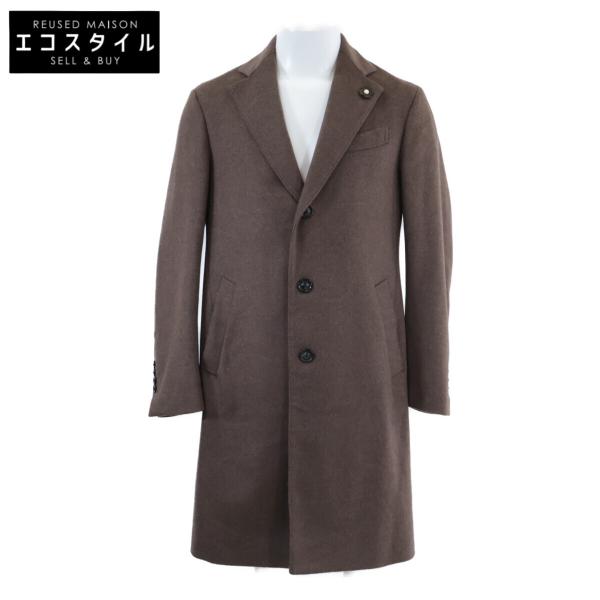 LARDINI ラルディーニ 美品 JW23636AQ/IRC59632 3Bチェスターフィールドコート 46 wine-king_7765400000124059