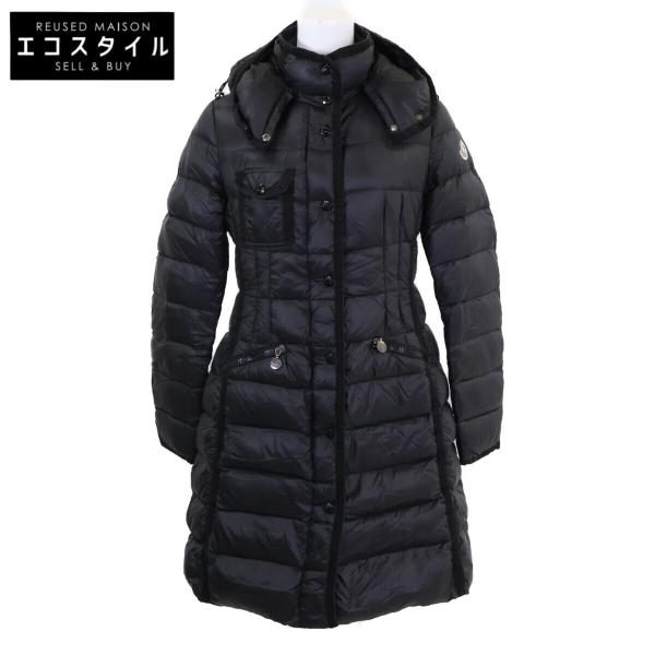 MONCLER モンクレール HERMINE エルミンヌ ブラック サイズ1 MONCLER（モンクレール） HERMINE エルミンヌ フード付ダウン コート 0