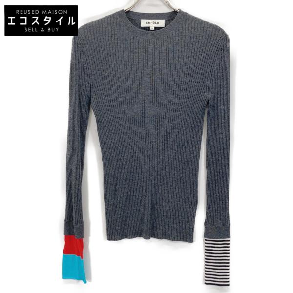 ENFOLD（エンフォルド） 25SS 300IS270-0671 グレー ウール バイカラー