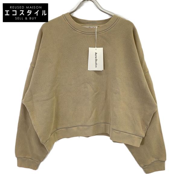 ACNE STUDIOS アクネ ストゥディオズ 25AW SWEA000017 ガーメントダイ ラバーロゴフリーススウェットシャツ XS レディース