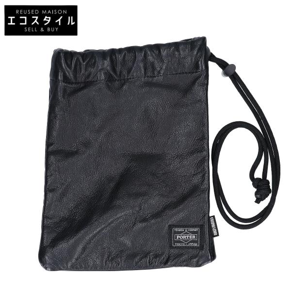 PORTER ポーター xWACKO MARIA ワコマリア ドローストリング レザー