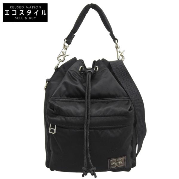 A391【美品】ポーター／バルーンサック　ドローストリングバッグ　ナイロン　黒 wine-king_7765400000131207