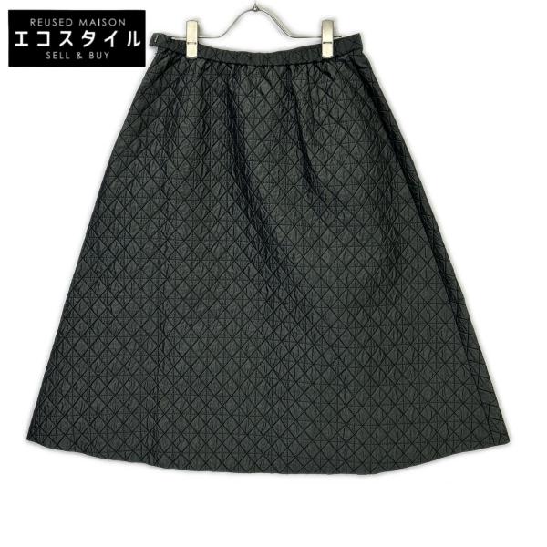 UNITED ARROWS  1524-1-620002 ダークグリーン ウール混 ダイヤキルティング フレアロングスカート スカート 38 レディース