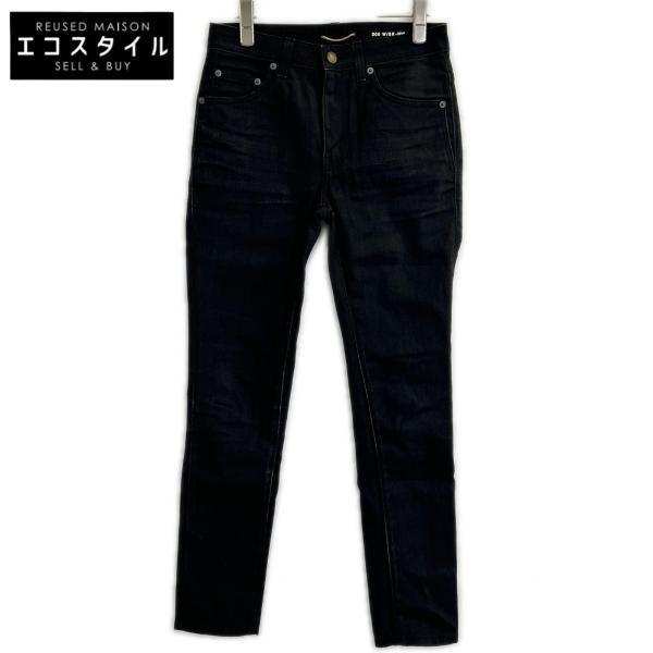 美品 SAINT LAURENT サンローラン ブラック スキニー デニム 25 SAINT LAURENT PARIS サンローランパリ 527379 YO500 ブラック