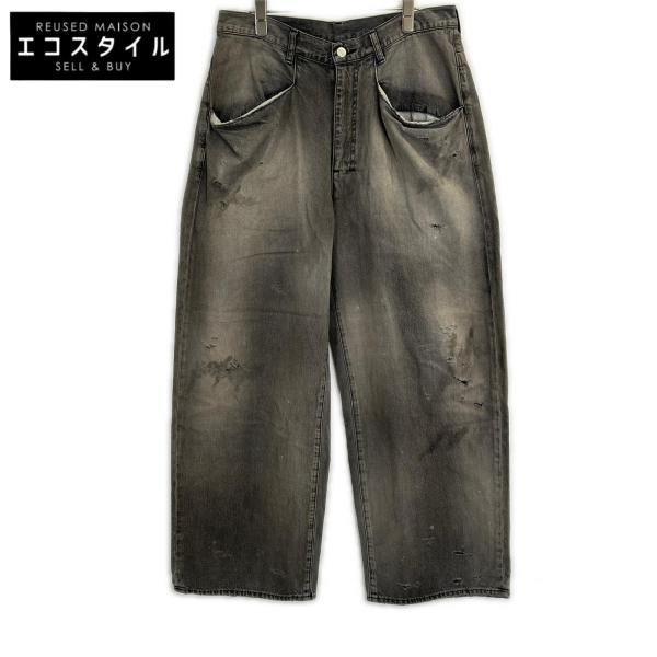 25AW ANCELLM アンセルム ANC-PT84-A DENIM WIDE SLACKS USED加工