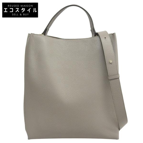 LORISTELLA ロリステッラ レザー 2WAY トートバッグ レディース グレー