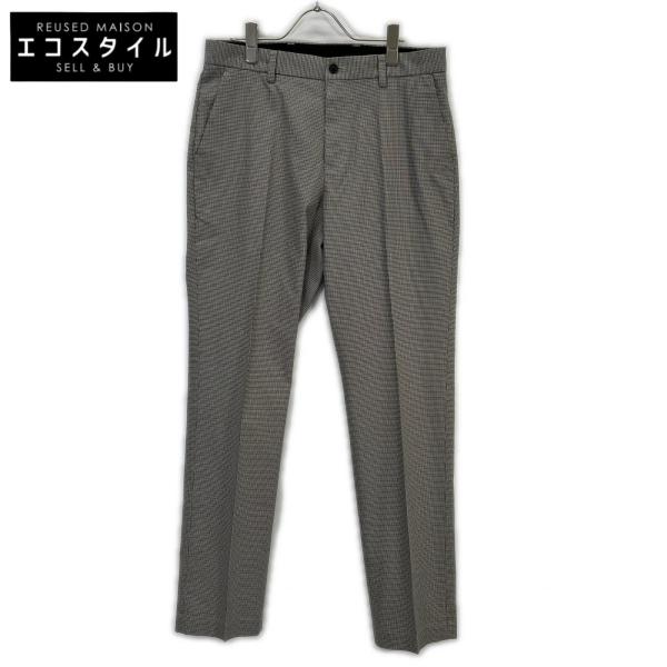 美品 Brooks Brothers ブルックスブラザーズ 100144432 コットン混 ハウンドトゥース センタープレス テーパードスラックス