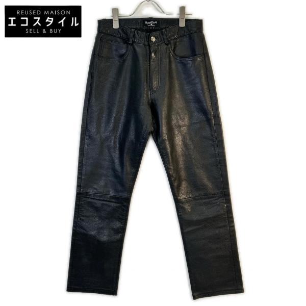 MargaretHowell マーガレットハウエル MH-307160 ブラック レザー レザーパンツ L MARGARET HOWELL（マーガレットハウエル） MH-307160 ブラック レザー