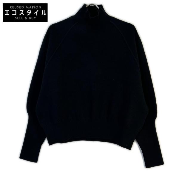 ACNE STUDIOS アクネ ストゥディオズ  FN-WN-KNIT000179 ﾌﾞﾗｯｸ ｳｰﾙ混 ﾄﾞﾙﾏﾝｽﾘｰﾌﾞ ﾀｰﾄﾙﾈｯｸﾆｯﾄﾌﾟﾙｵｰﾊﾞｰ L ACNE STUDIOS アクネ ストゥディオズ FN-WN-KNIT000179 ウール混